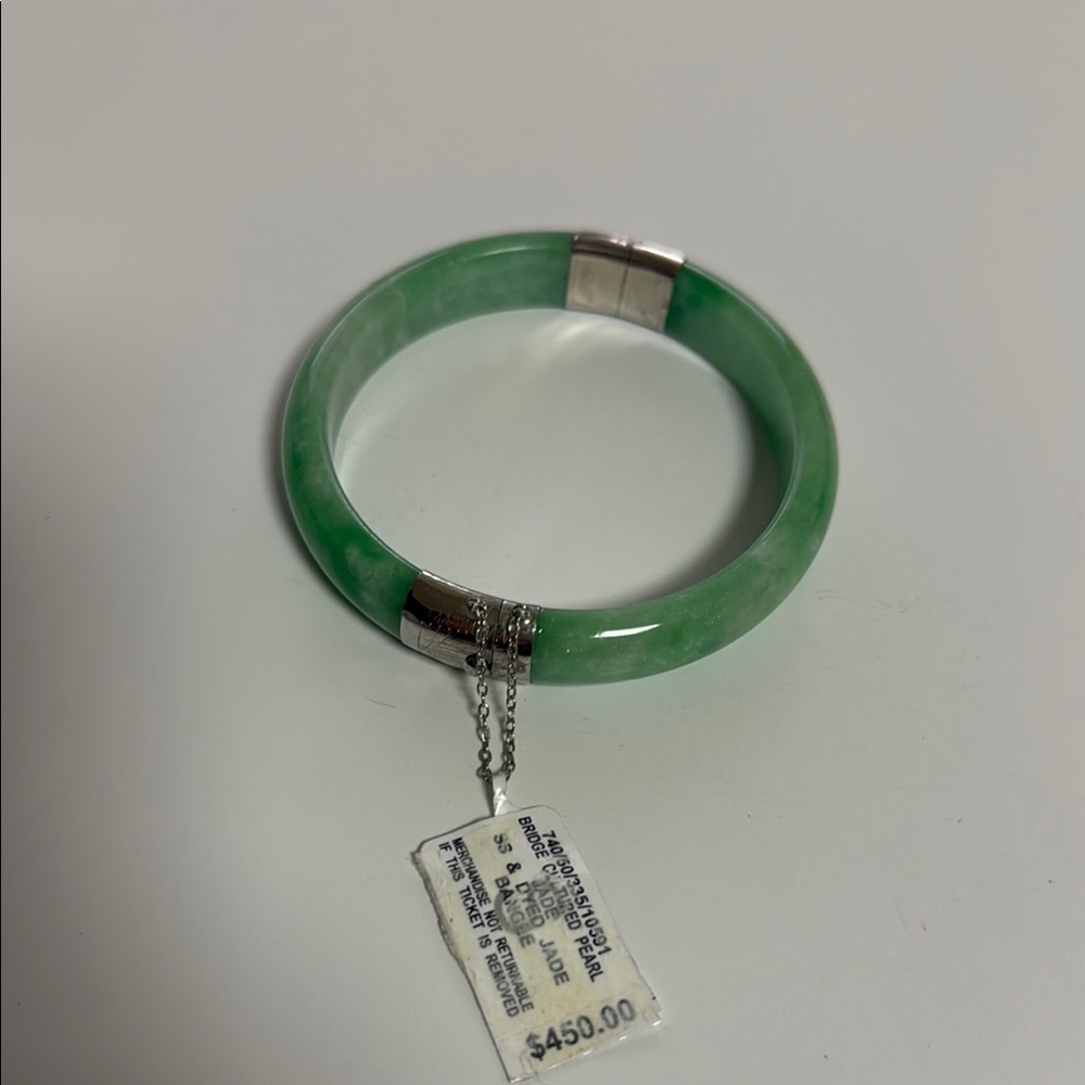 Green Jade Bangle Bracelet